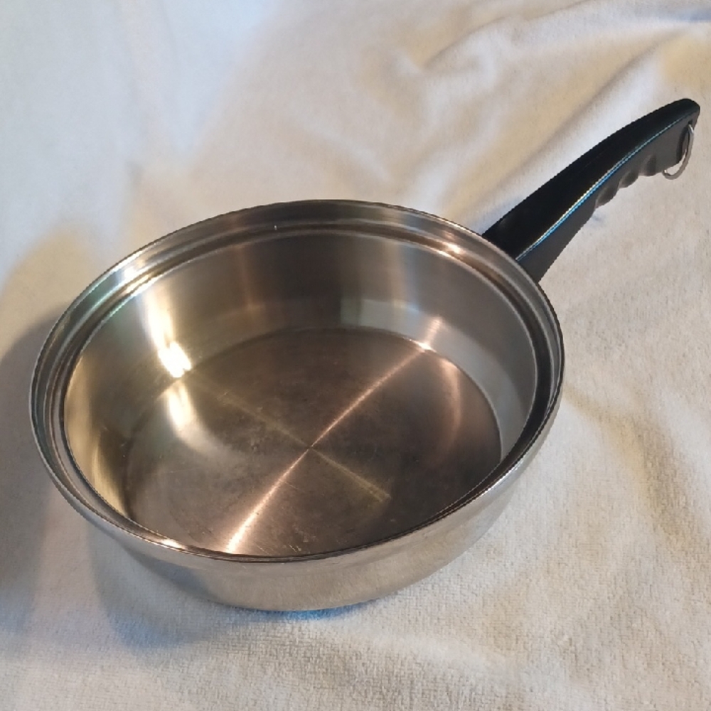 Premium Stainless Steel Saucepan with Black Handle, Luster Craft 8 Inch